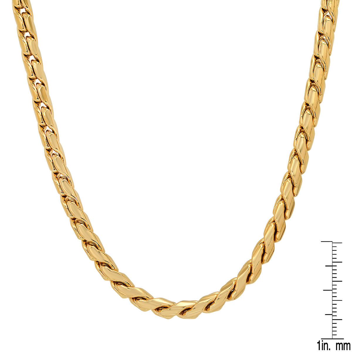 Sleek Single Strand Franco Chain Necklace