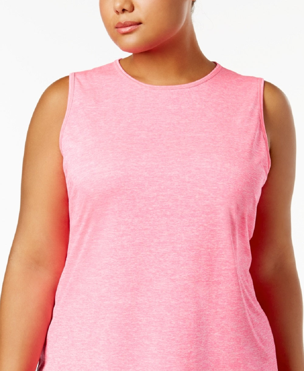 ID Ideology Women's Keyhole Back Tank Top Pink Size 1X