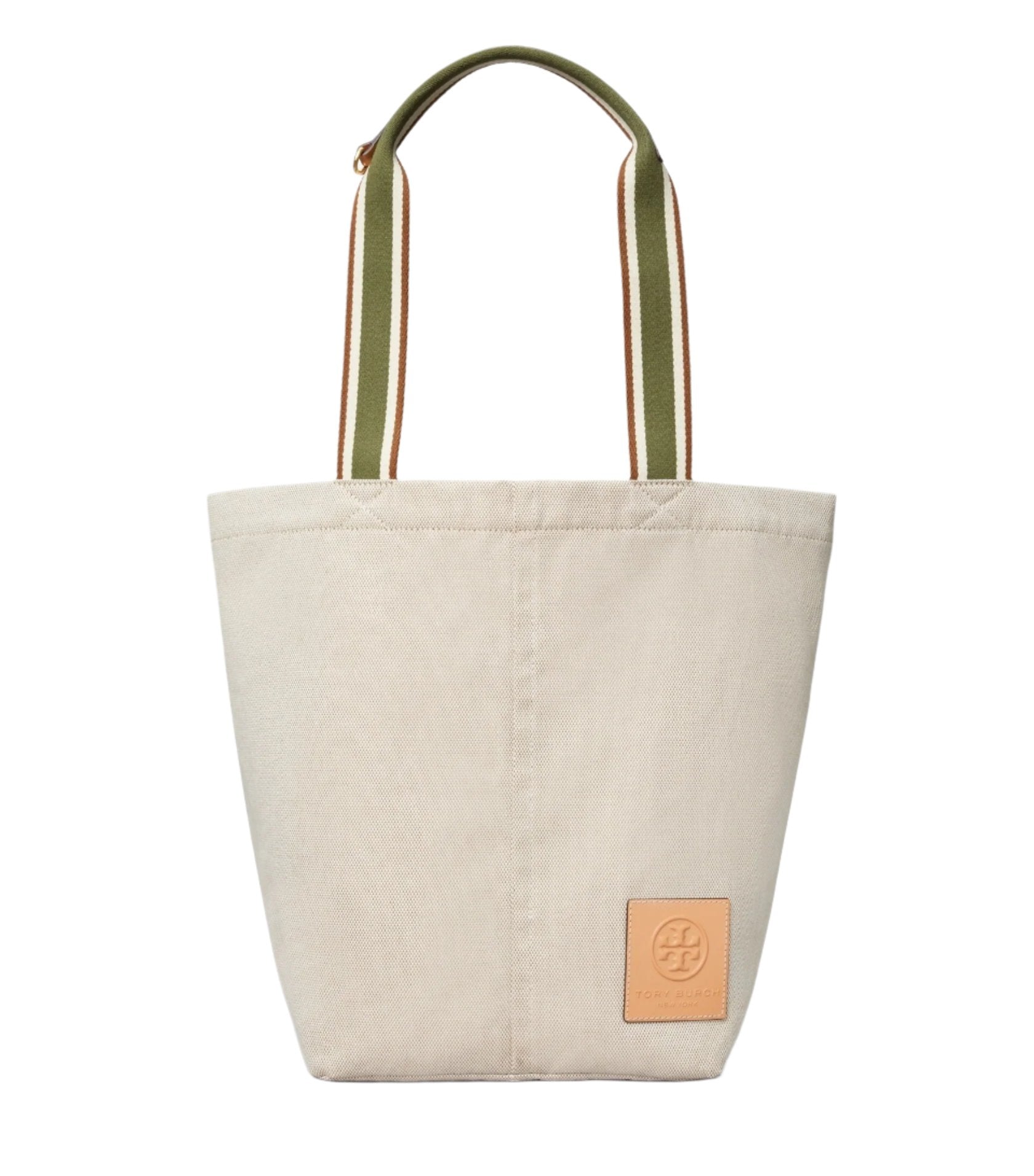 title:Tory Burch Natural Gracie Canvas Tote;color:Natural