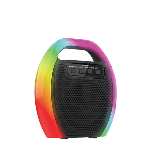 title:Supersonic 4" Portable Bluetooth Speaker with RGB Handle;color:Black