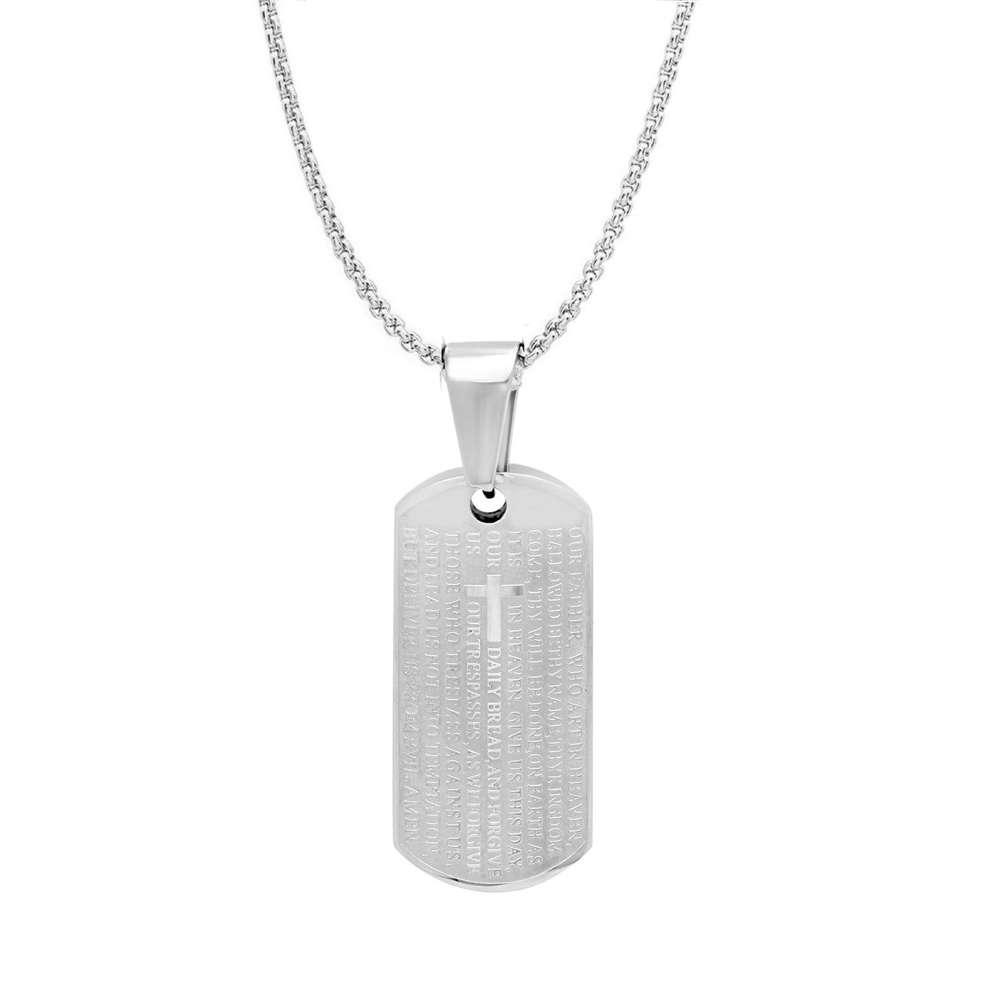 Lords Prayer Beveled Dog Tag - Ruumur