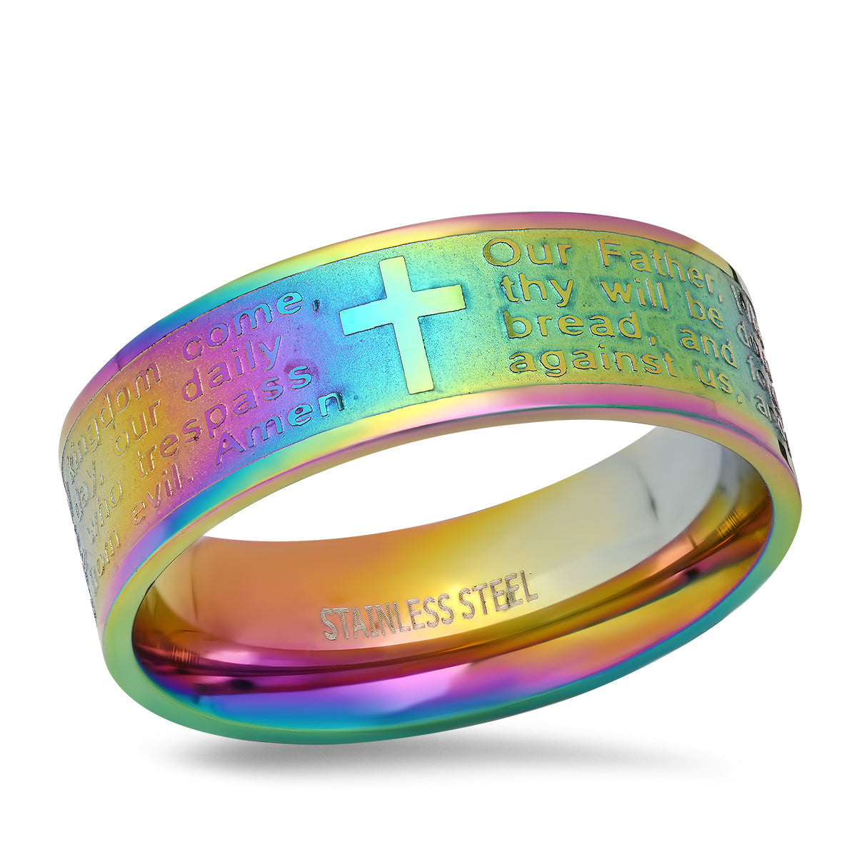 Wide Banded Lord's Prayer Ring - Ruumur