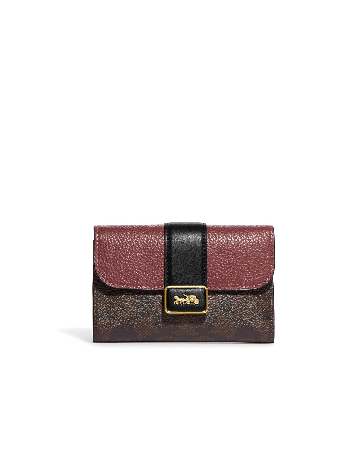 title:Coach Women's Brown Black Multi Medium Grace Wallet In Signature Canvas;color:Brown Black Multi