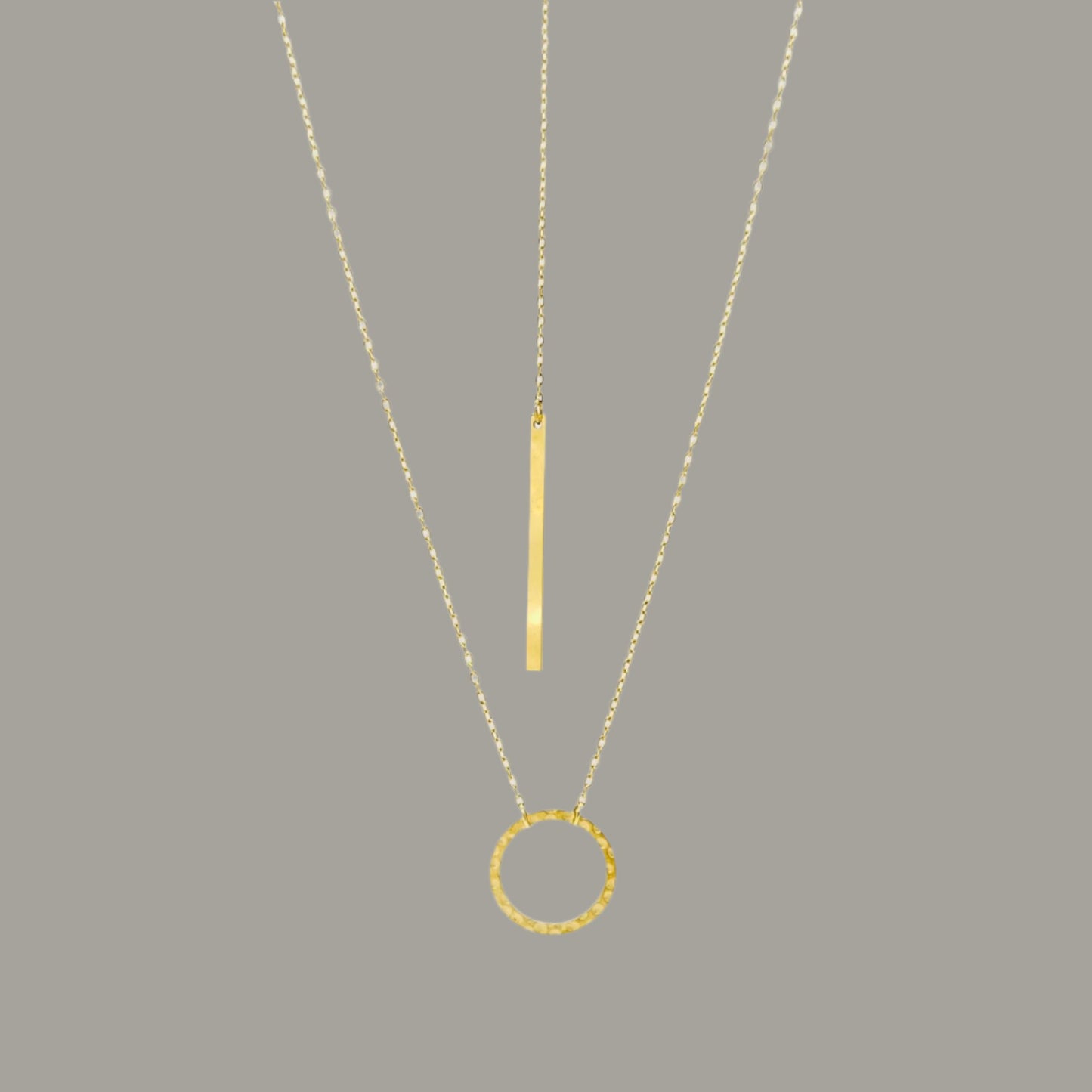 title:Minimalist Delicate Double Necklace Set;color:Gold