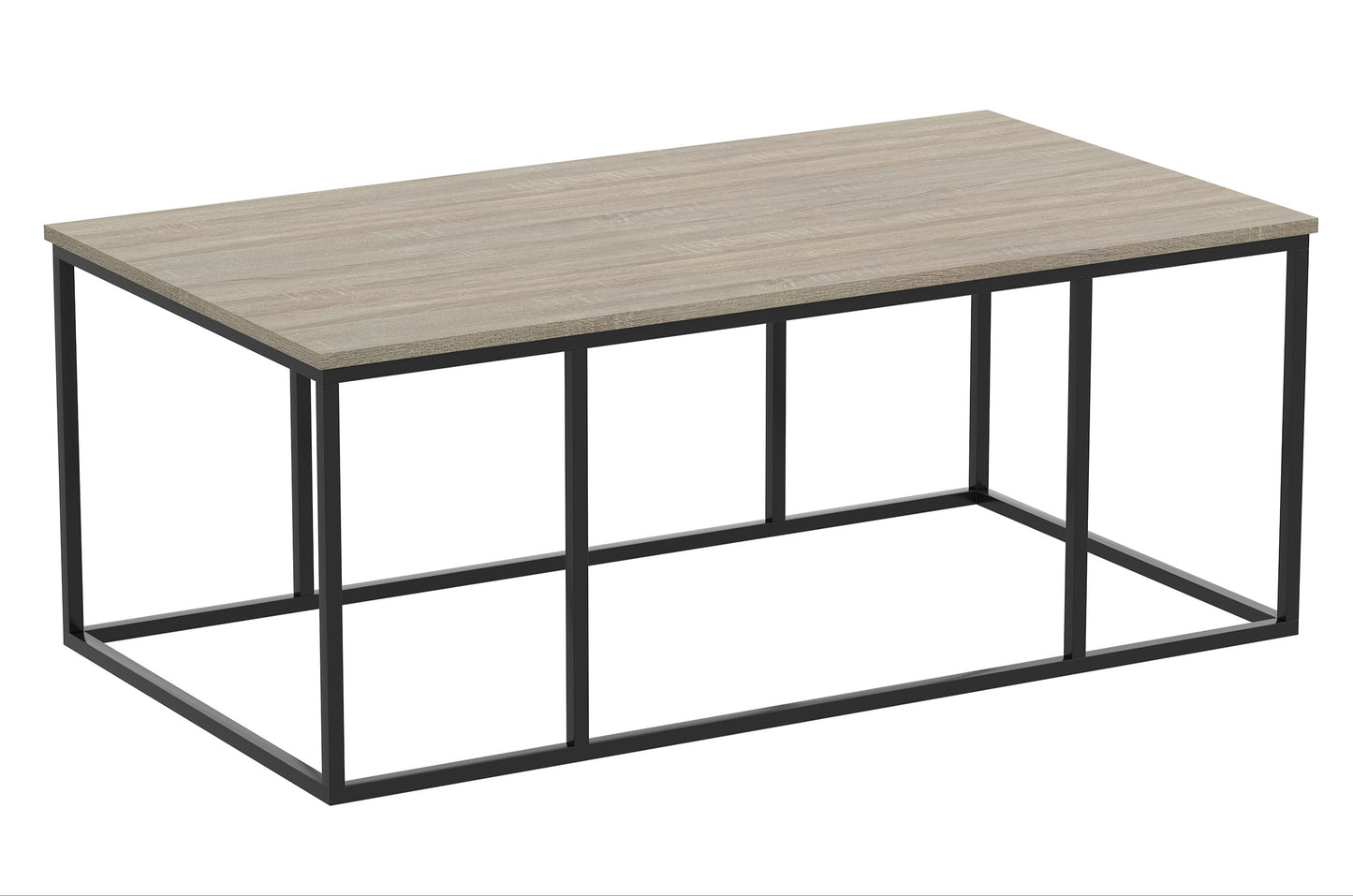 Safdie & Co. Coffee Table 43.30" Dark Taupe Black Metal, Central Table for Living Room