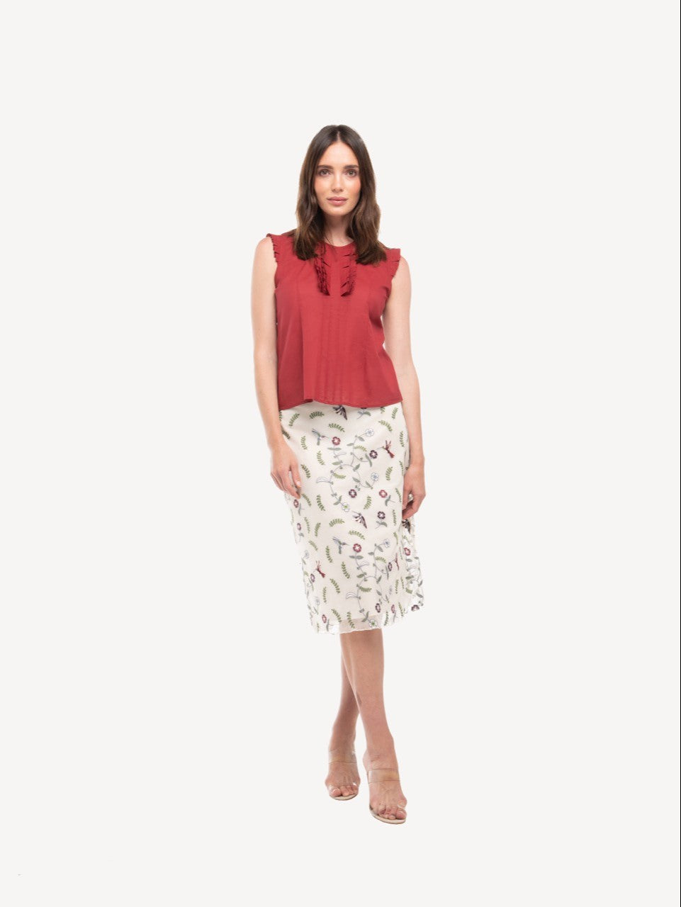 LOULOU DAMOUR Women's Mariana Hummingbird Emb. Skirt