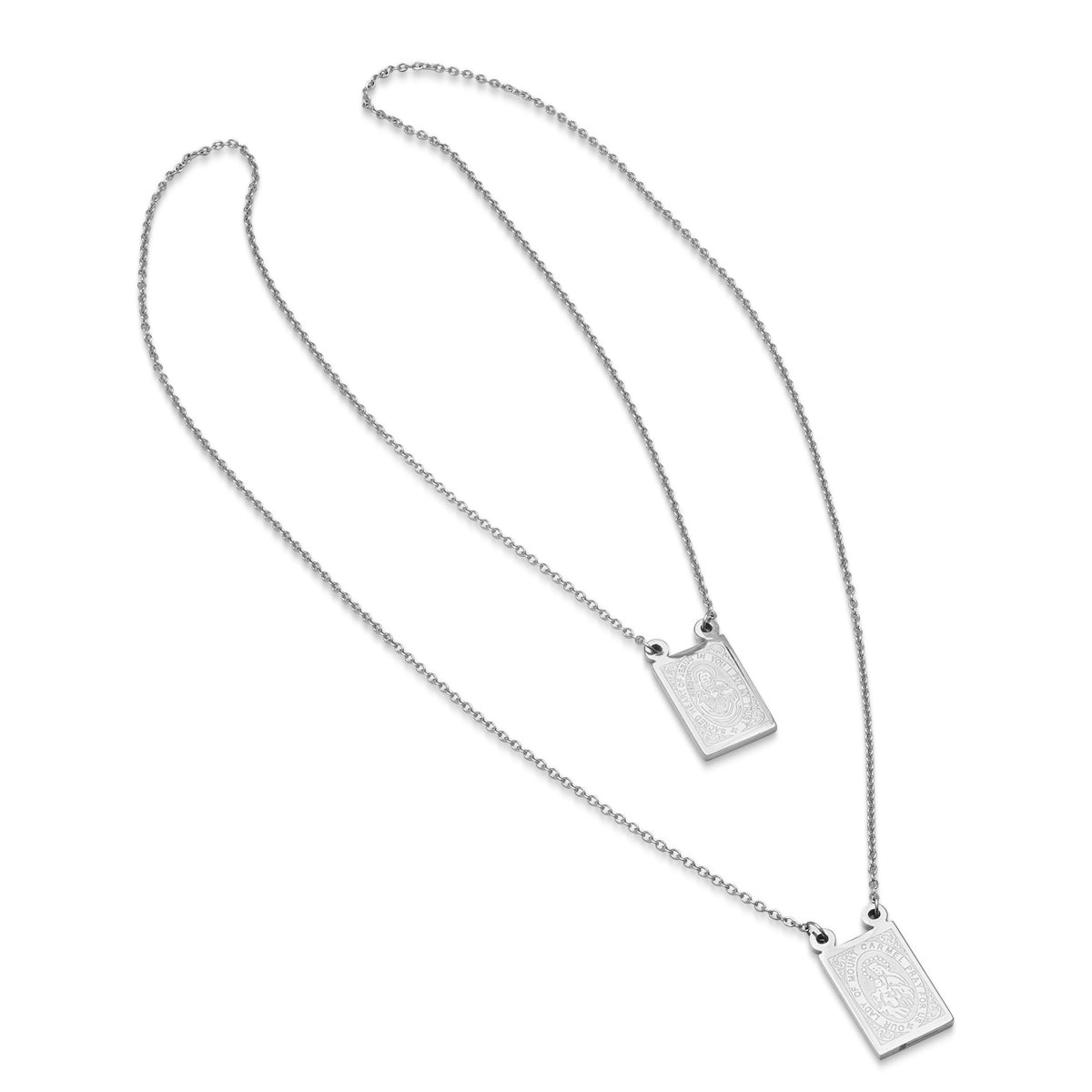 Our Lady Mount Carmel Rectangle Scapular Necklace - Ruumur