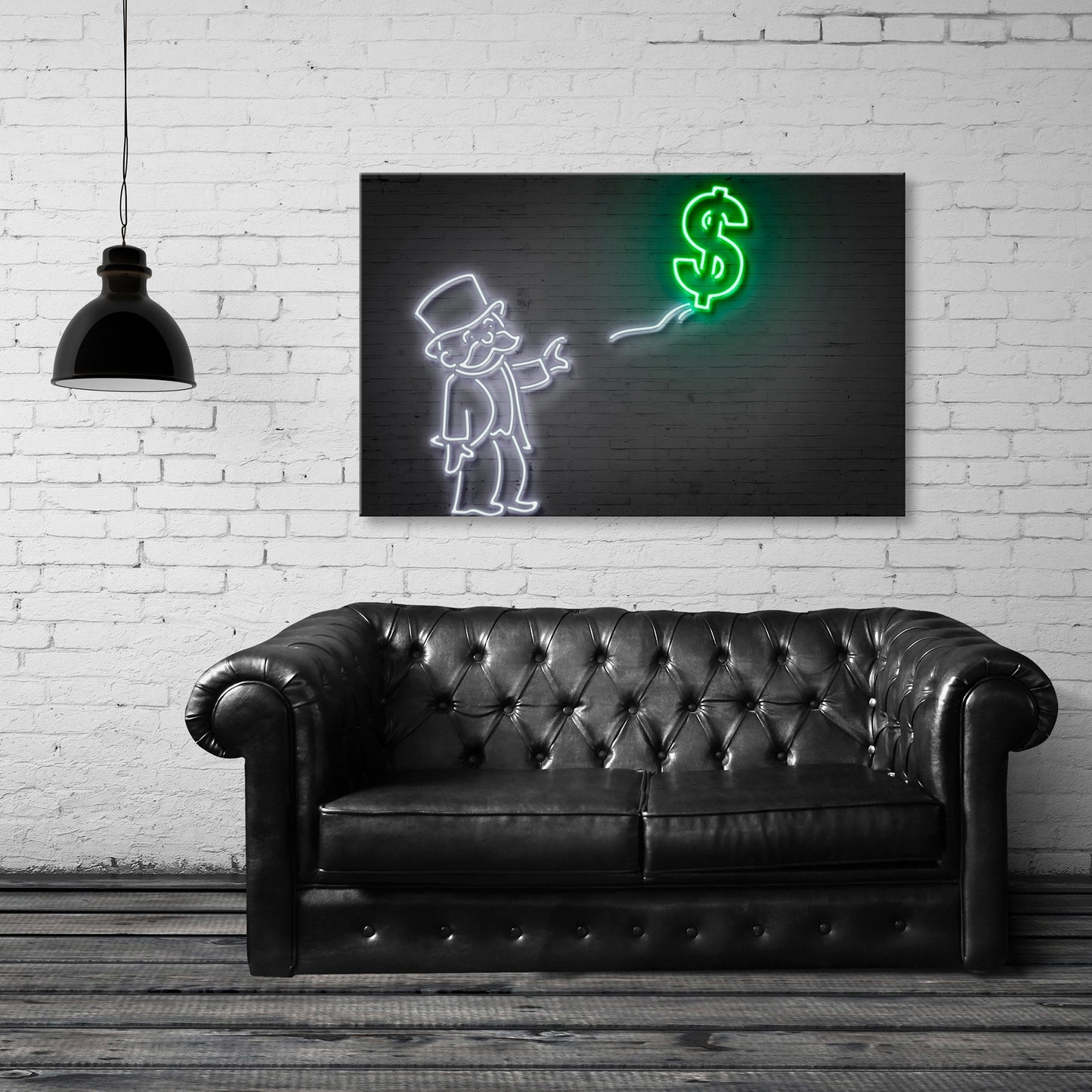 Dollar Balloon Fine Art Stretched Canvas