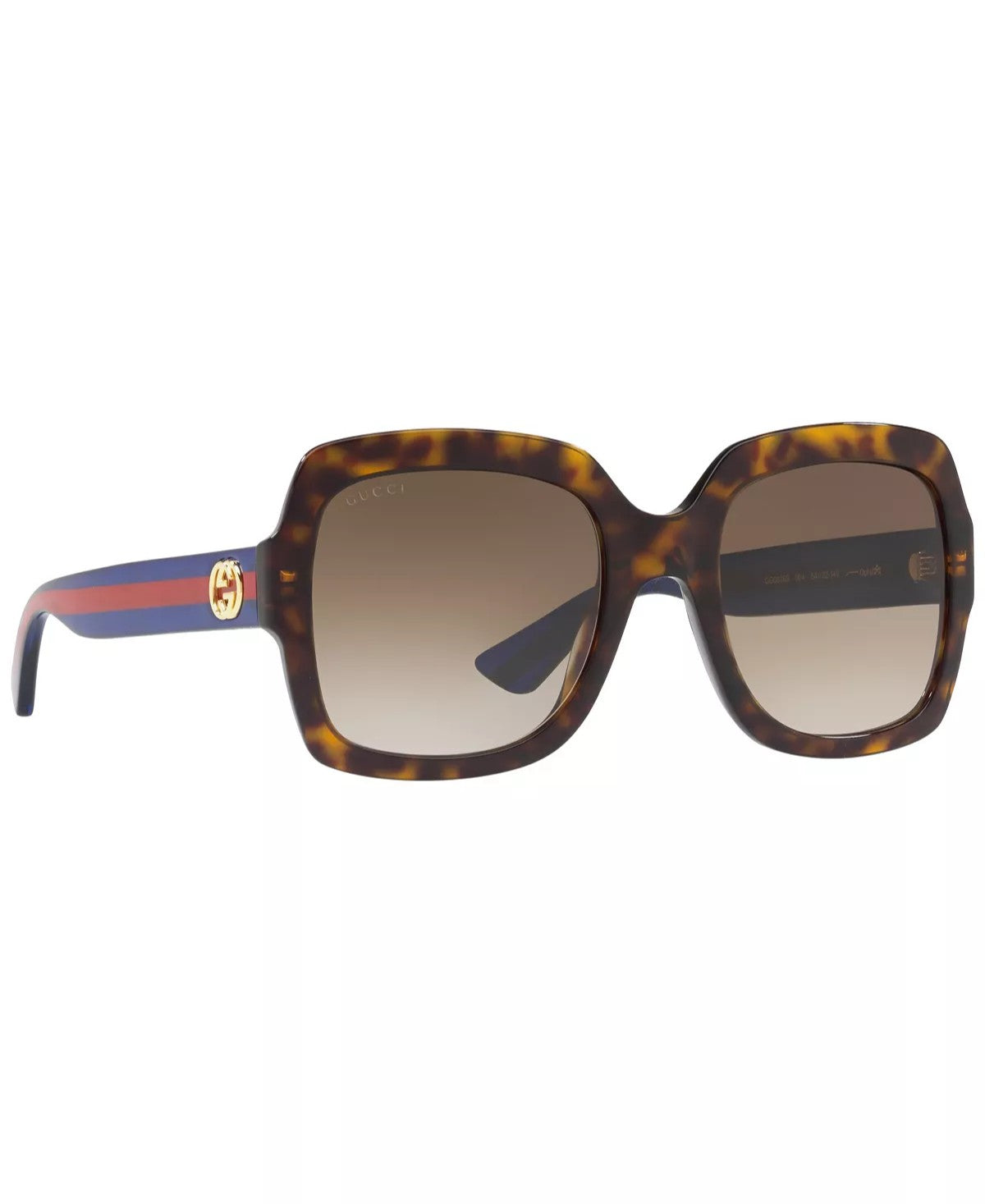 Gucci Square Sunglasses for women  Blue/Brown/Red 54mm