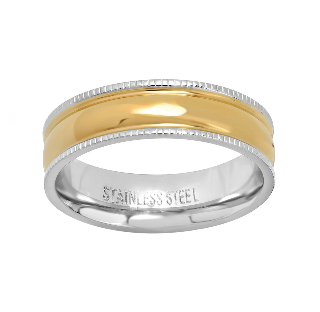 SteelTime Two Tone Band Ring