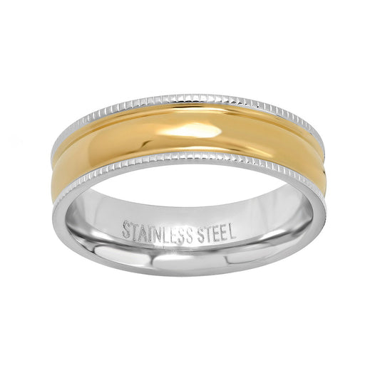 SteelTime Two Tone Band Ring