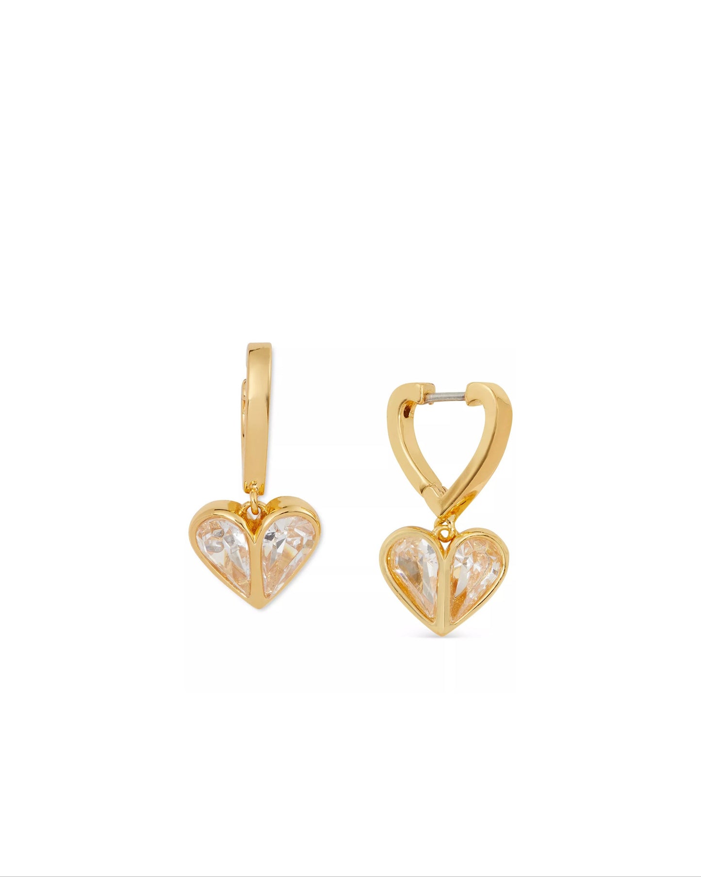 Kate Spade Heart Charm Huggie Hoop Earrings