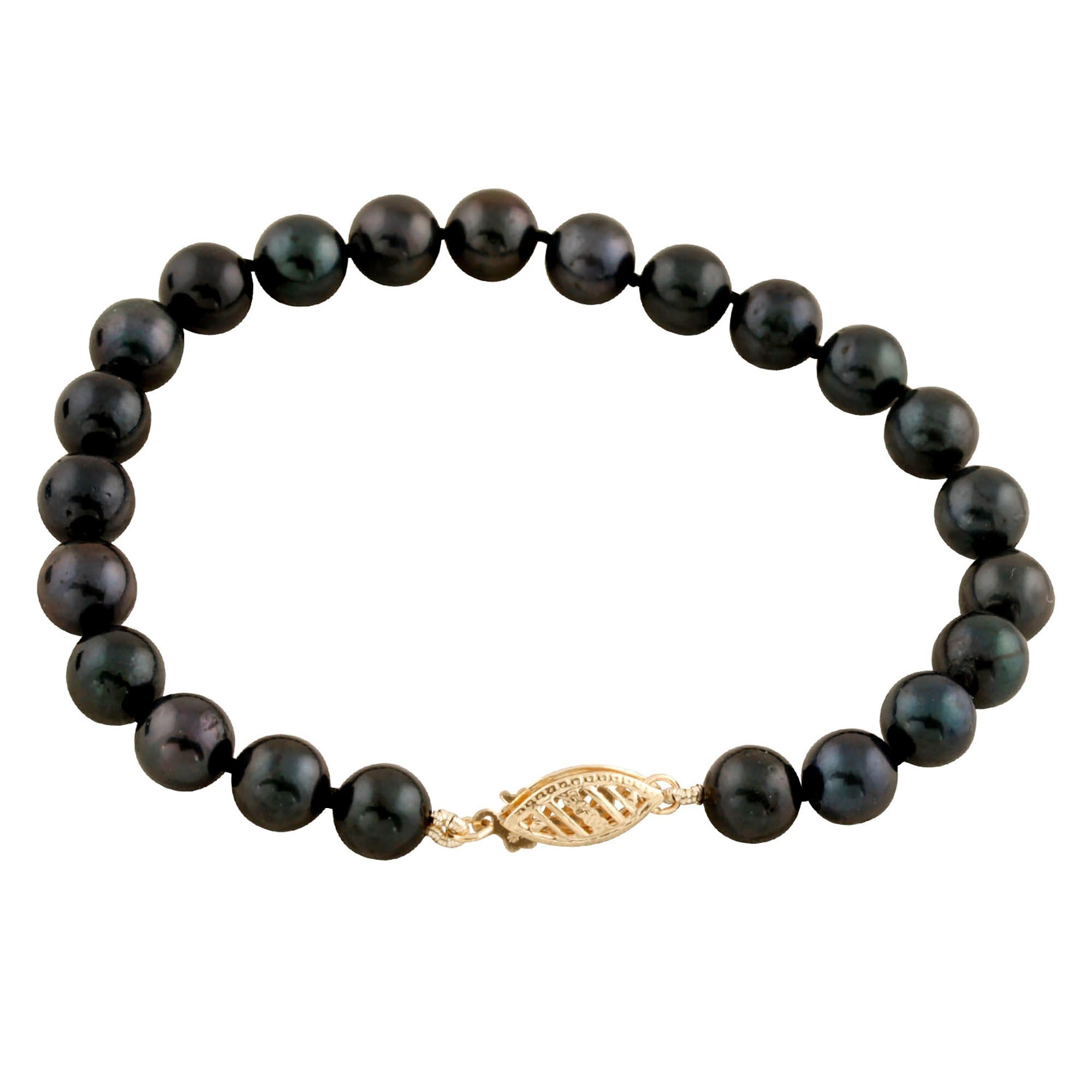 title:Splendid Pearls Akoya Pearl Bracelet;color:Black