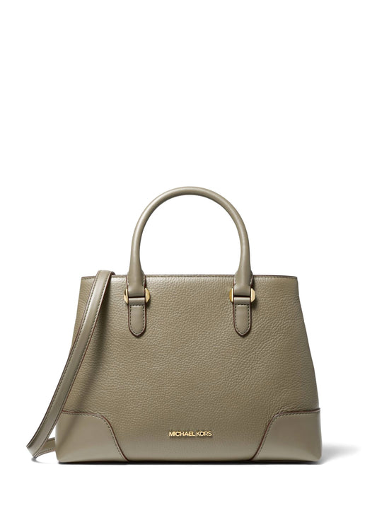 Michael Kors Crosby Medium Pebbled Leather Satchel