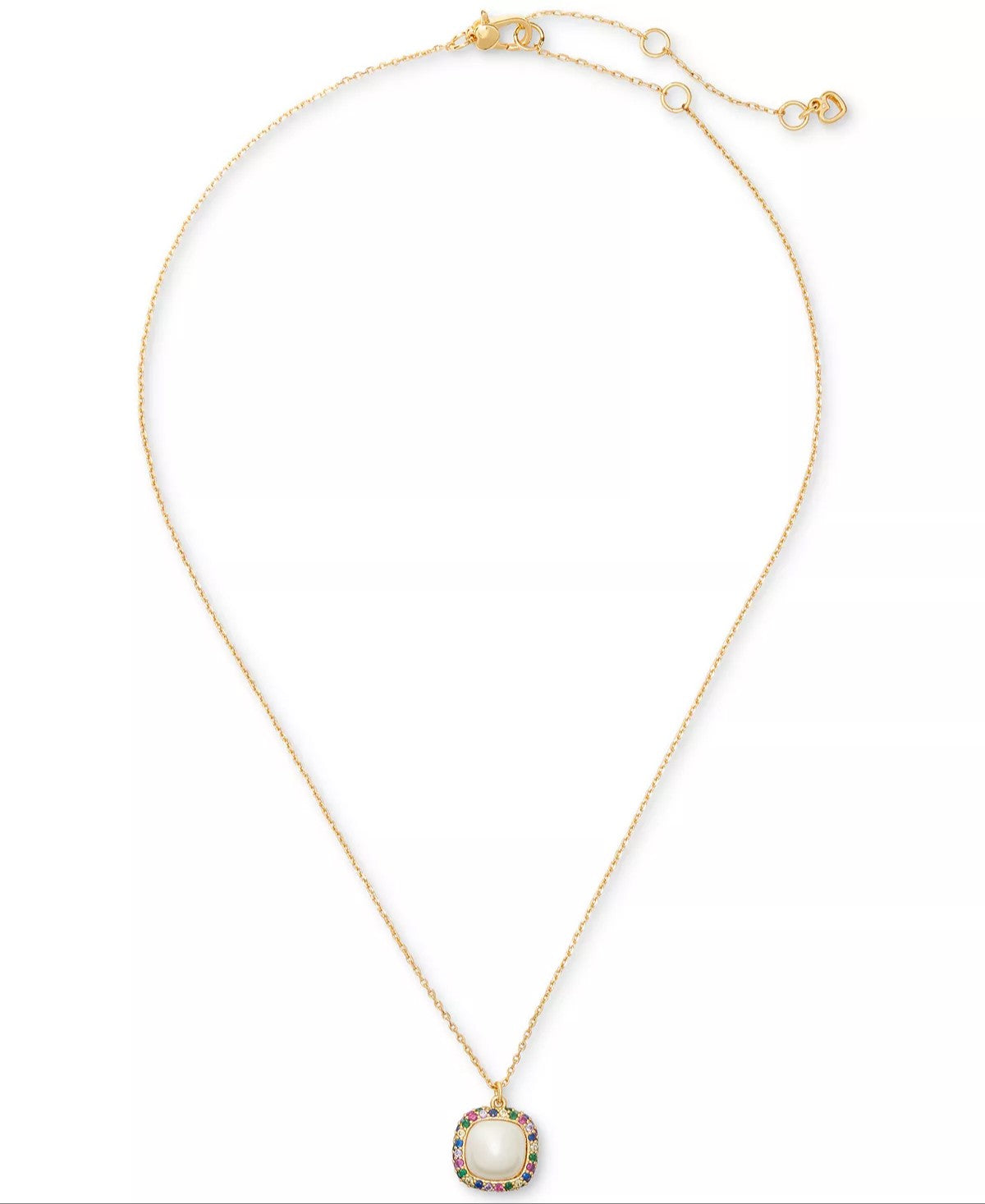 Kate Spade Pavé & Imitation Pearl Mini Pendant Necklace