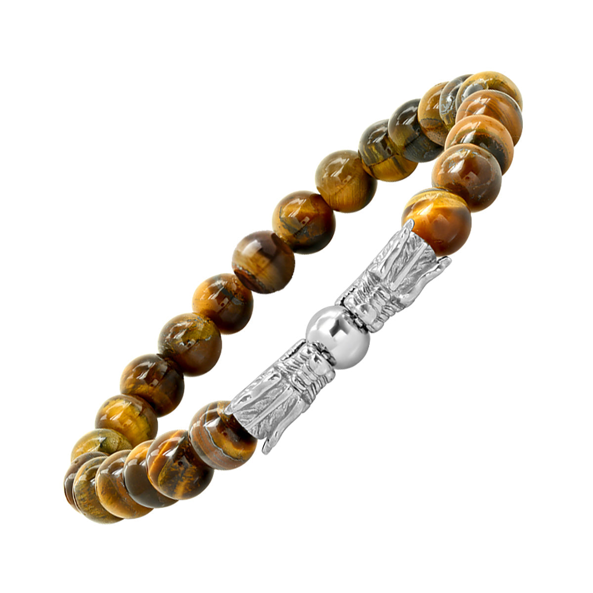 SteelTime Dragon's Head Tiger Eye Stretch Bracelet