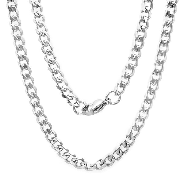 SteelTime Slim Cuban Chain Link Necklace