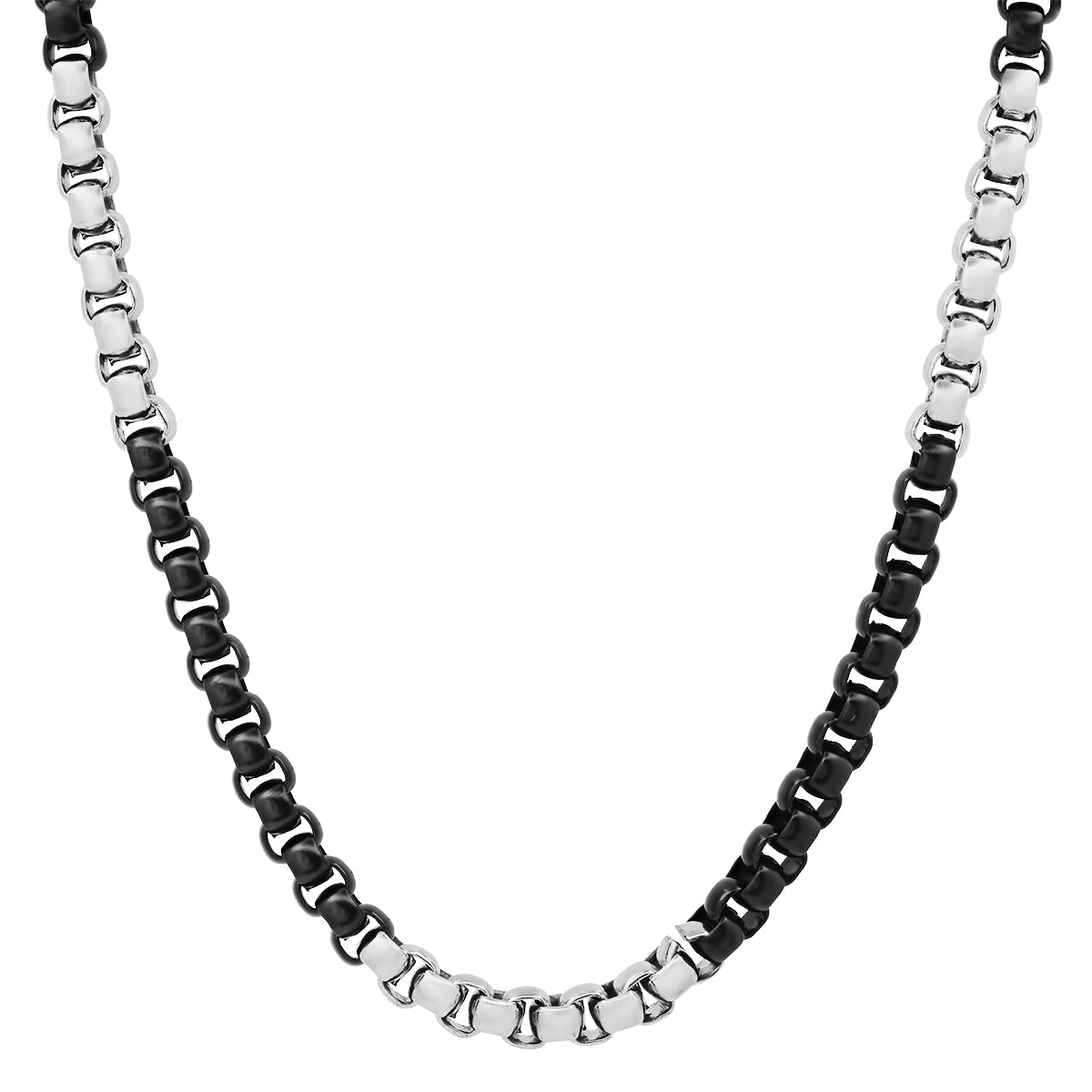 Two Tone Box Chain Necklace