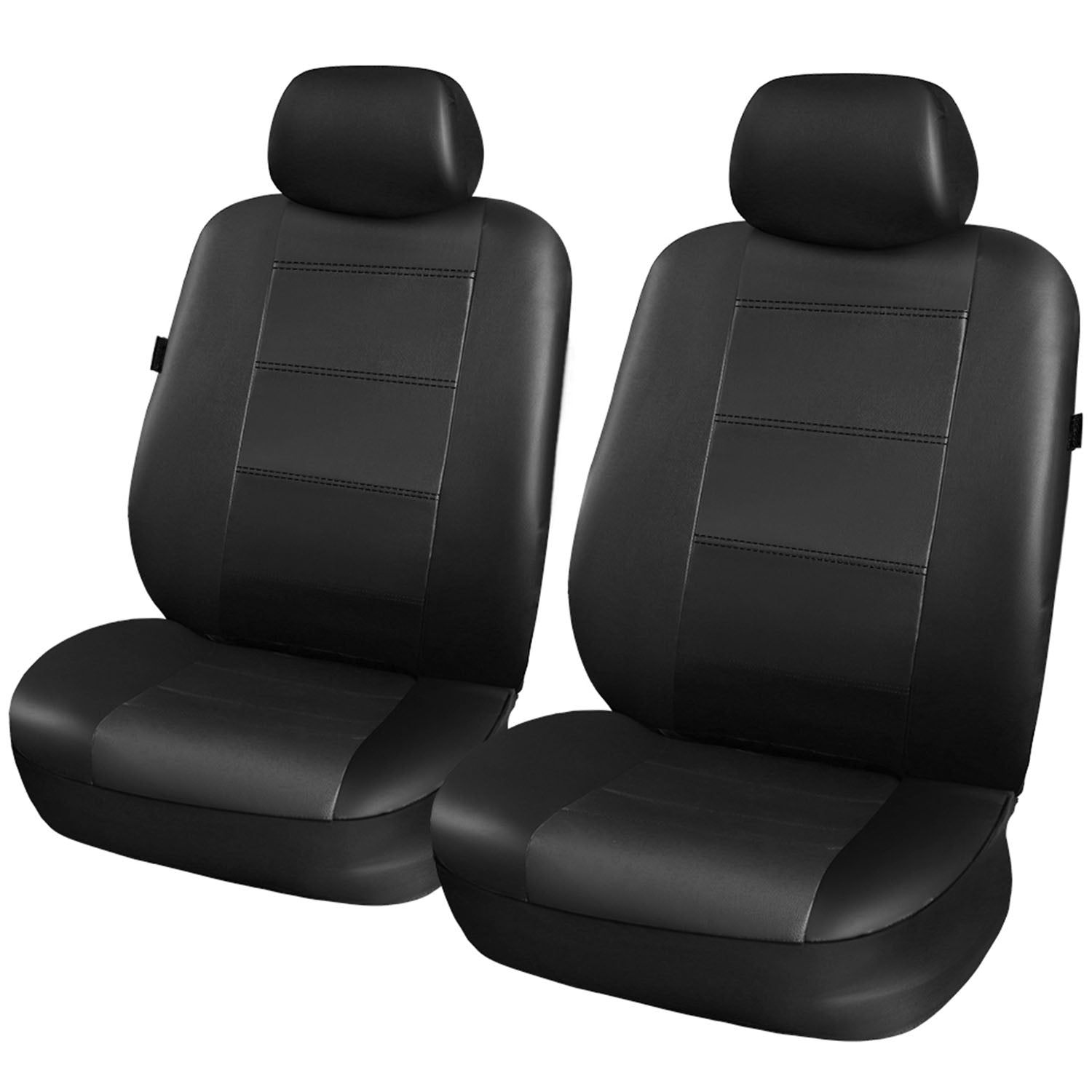 title:9Pcs Car Seat Cover Set PU Leather Auto Seat Cover Protector Front Back Seat Protector Cushion;color:Black