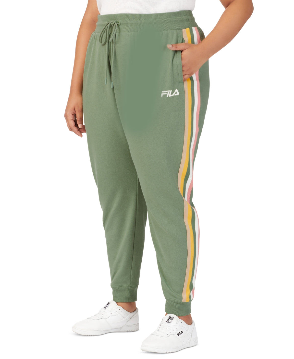 Fila Women's Clover Mid Rise Drawstring Jogger Green Size 3X