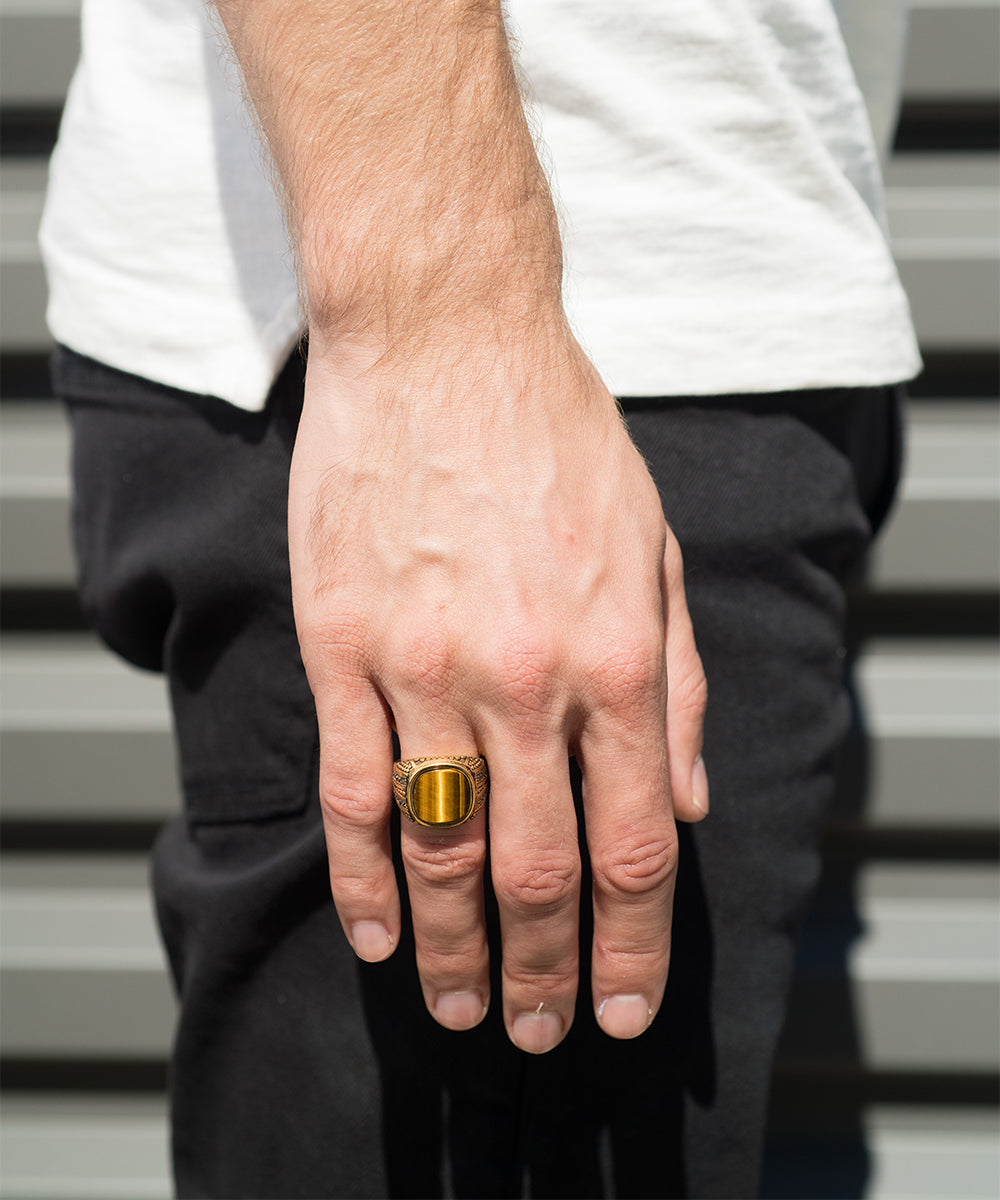 SteelTime Eye of The Tiger Statement Ring