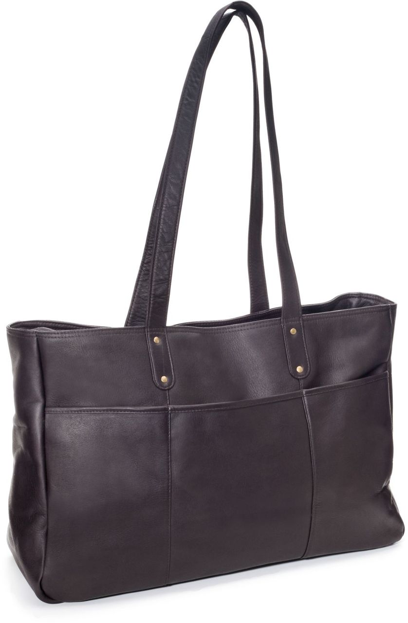 title:Le Donne Leather Traveler Tote;color:CAFE