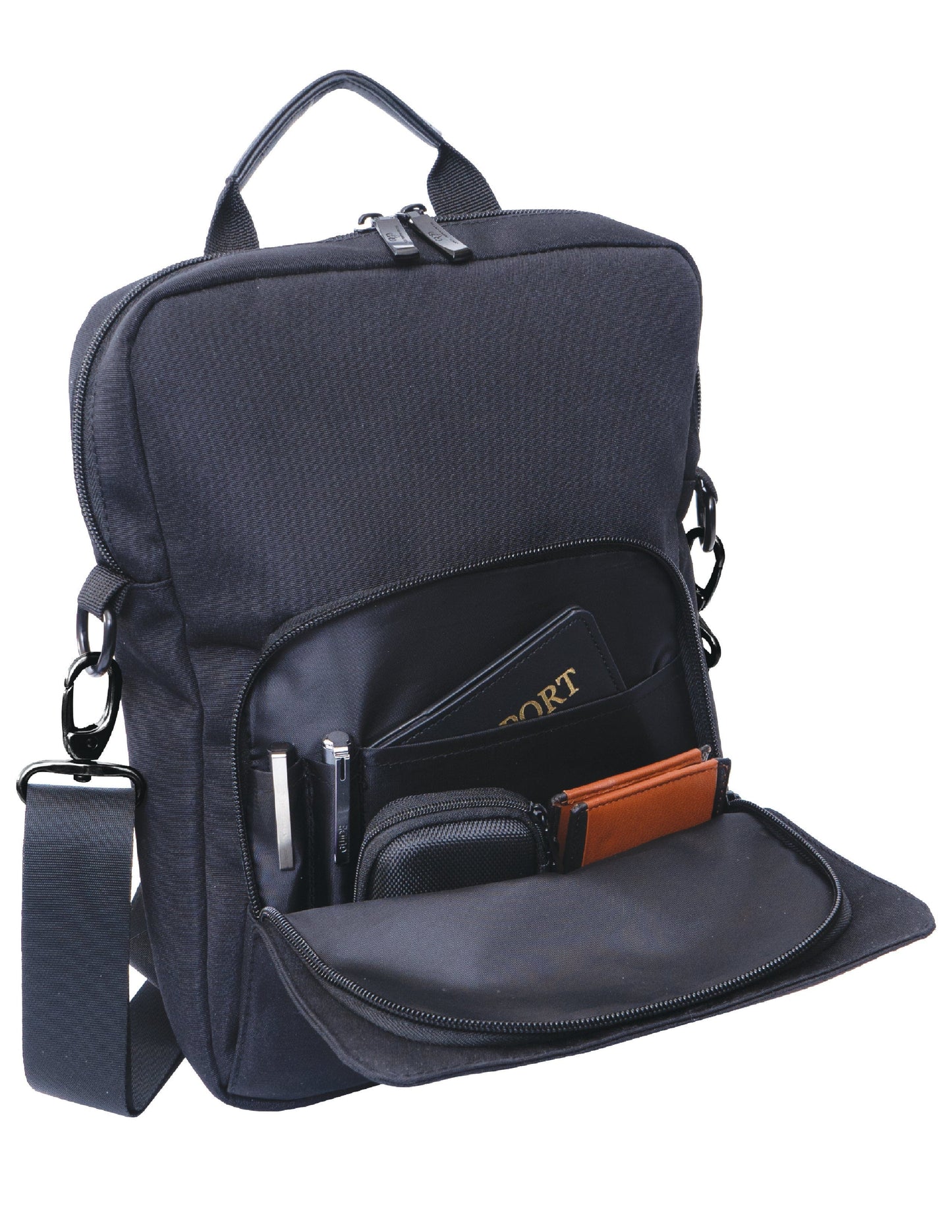 The Messenger | 12-In Twill Messenger Bag with Tablet Sleeve