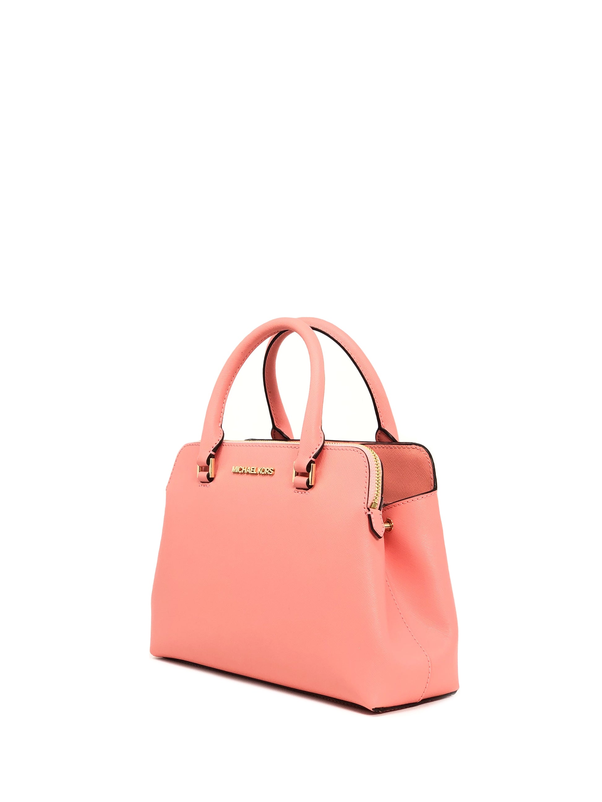 title:Michael Kors Women's Idina Small Satchel;color:Grapefruit