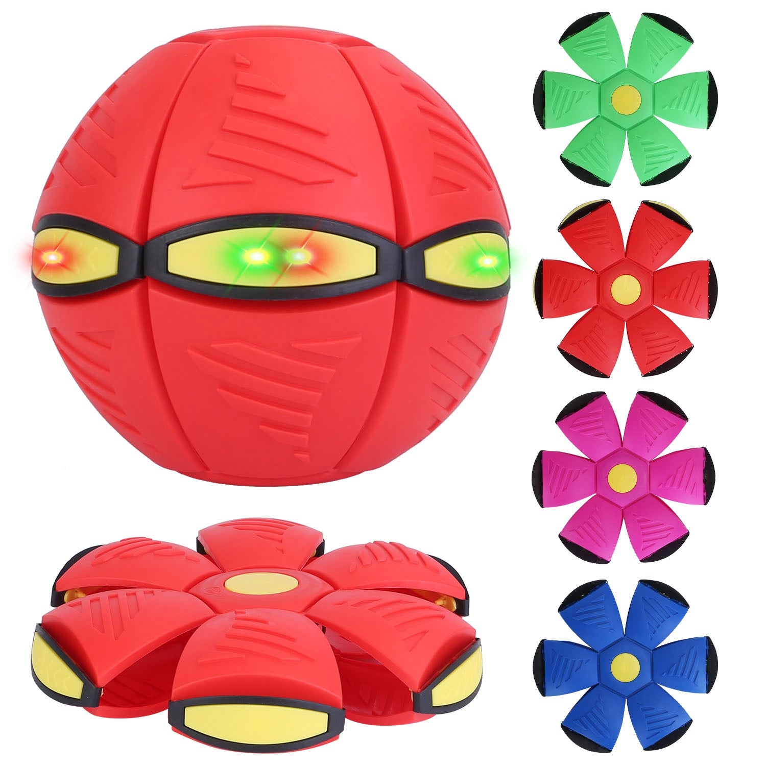 title:Fresh Fab Finds 4 Pack Flying Saucer Ball Electric Colorful Flying Toy UFO Ball with LED Lights for Pet Children Outdoor Toy;color:not applicable