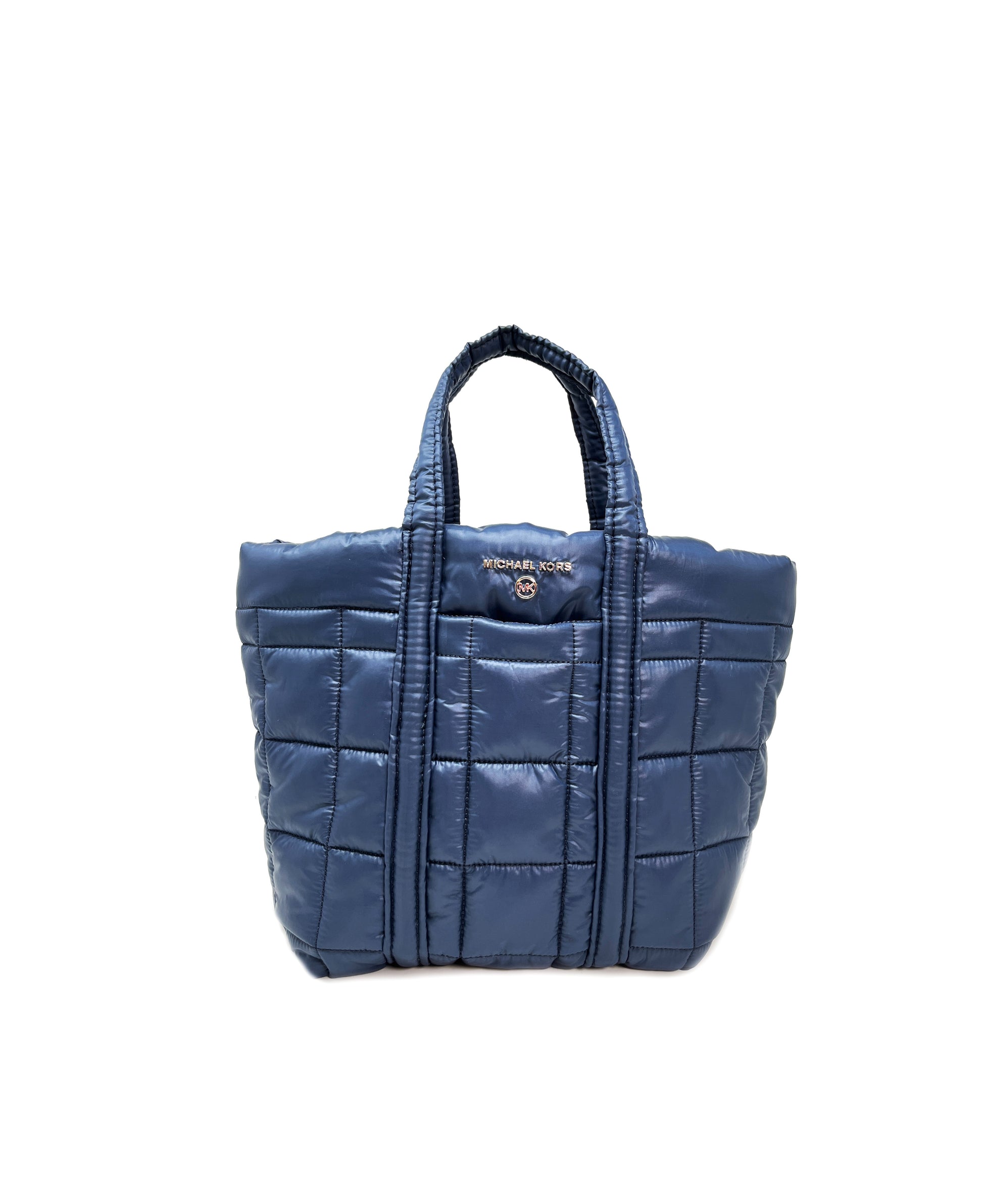 title:Michael Kors Women's Navy Stirling Small Grab Tote;color:Navy