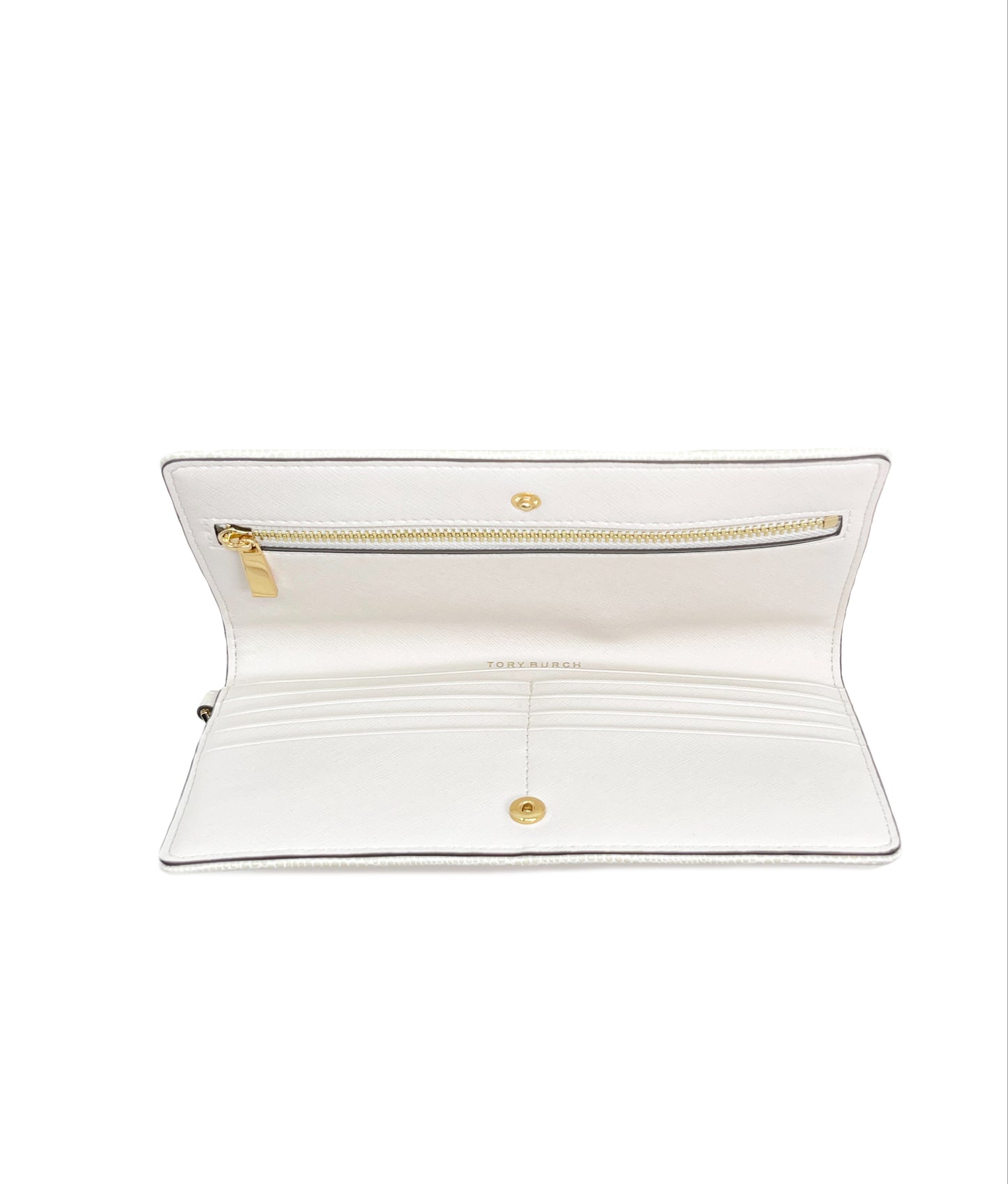 Tory Burch New Ivory / Multi Emerson Applique Wristlet Zip Continental