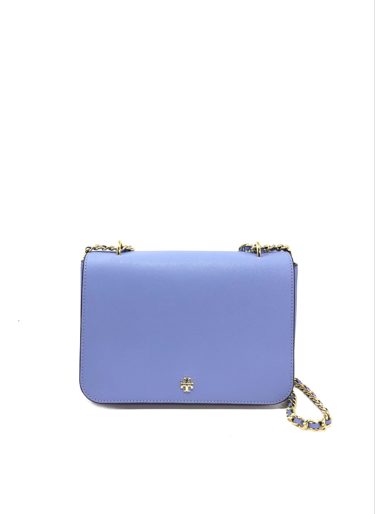 title:Tory Burch Bow Blue Emerson Adjustable Shoulder Bag;color:Bow Blue