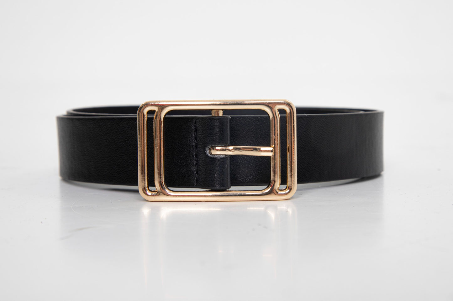 di firenze 3cm Width Narrow Belt With Rectangular Buckle