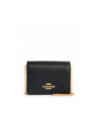 title:Coach Women's Black Mini Wallet On A Chain;color:Black