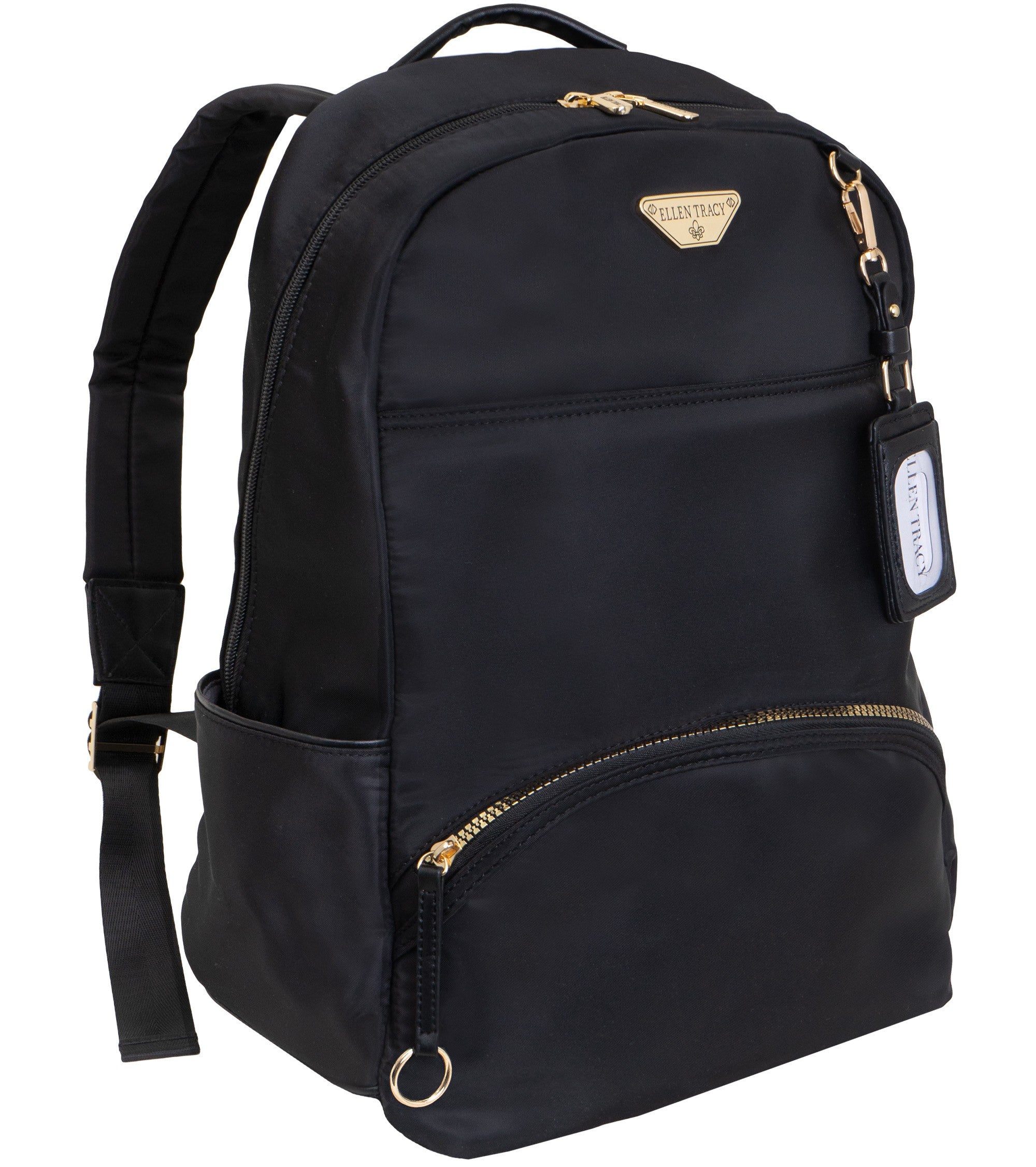 Ellen Tracy 19 In. Nylon Twill Workbook Tech Backpack ETB1015-001-BK ...