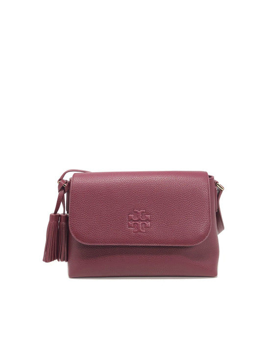 title:Tory Burch Imperial Garnet Thea Messenger;color:Imperial Garnet