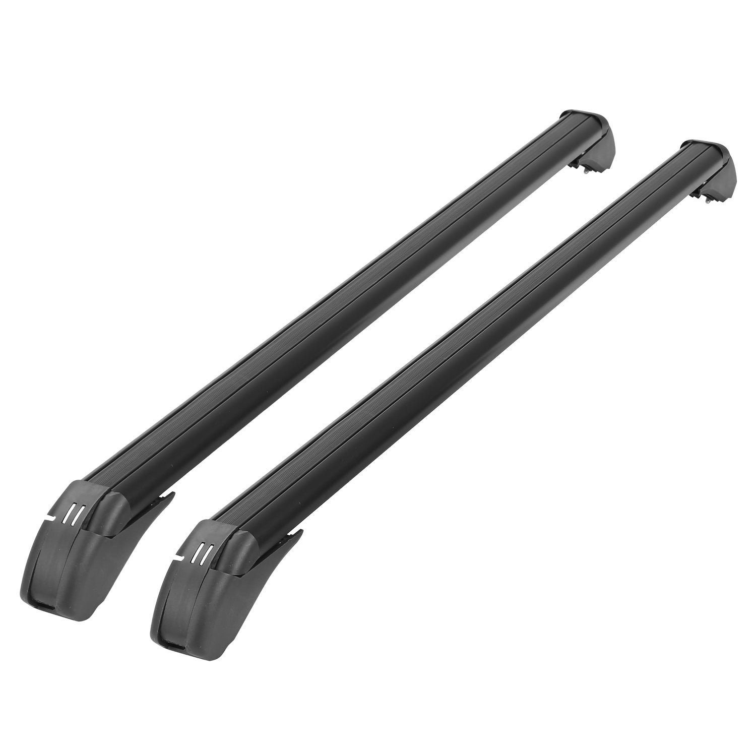 title:2PCS Universal 110cm/43-inch Car Roof Rack Cross Bar w/ Anti-Theft Lock Adjustable Window Frame for bike kayak cargo luggage;color:Black