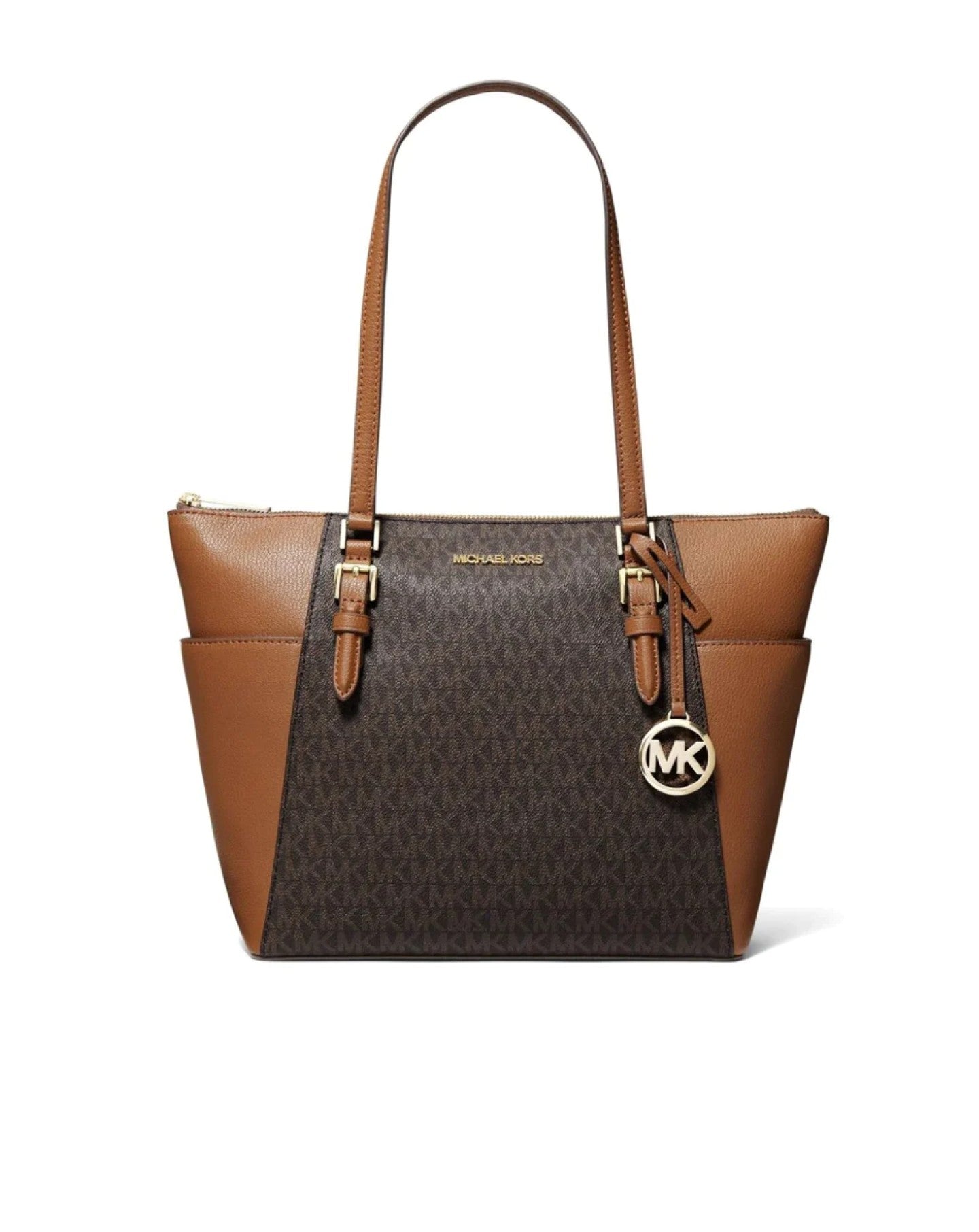 Michael Kors Women's Brown Charlotte Large Top Zip Tote