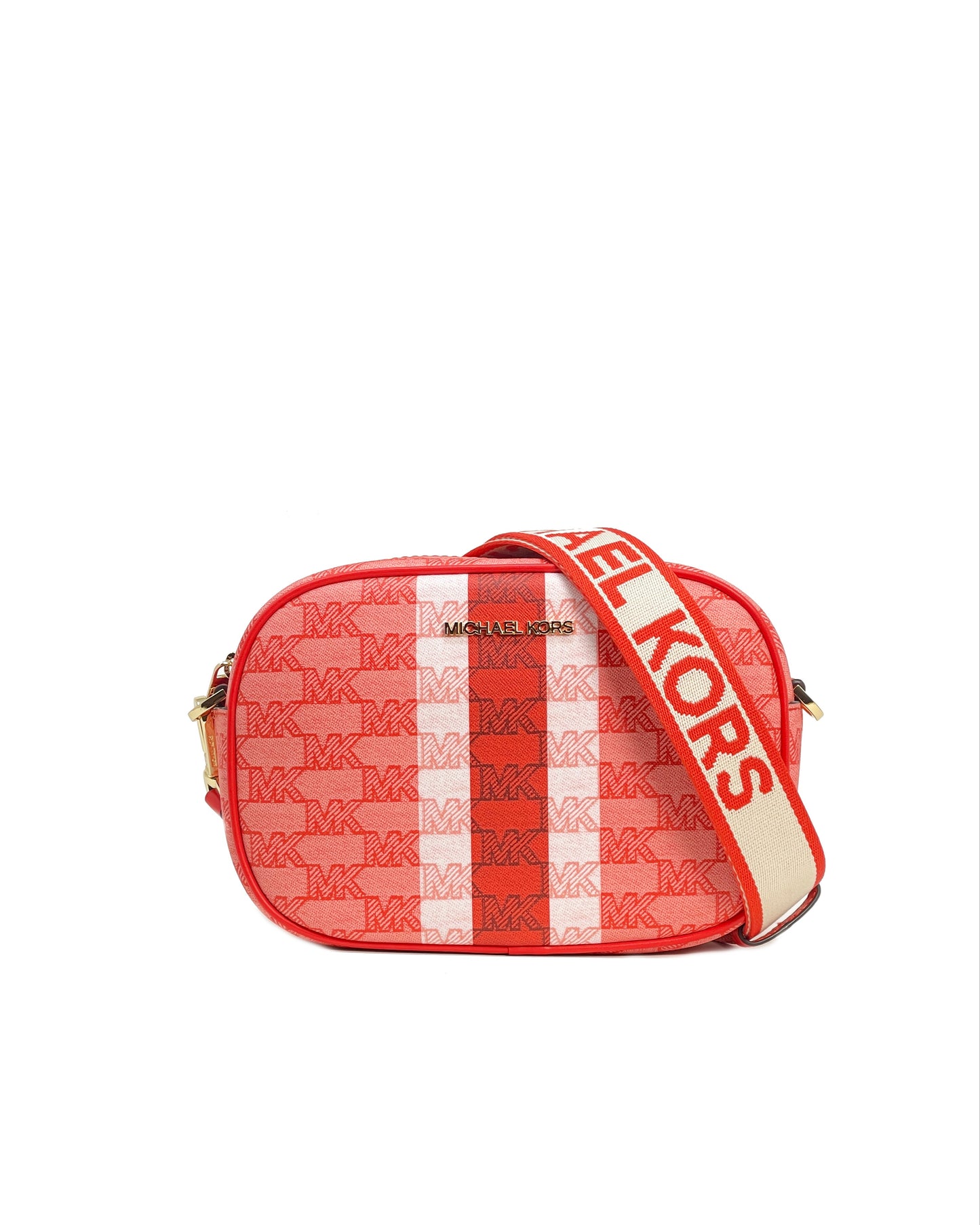 Michael Kors Jet Set Travel Medium Logo Stripe Crossbody Bag