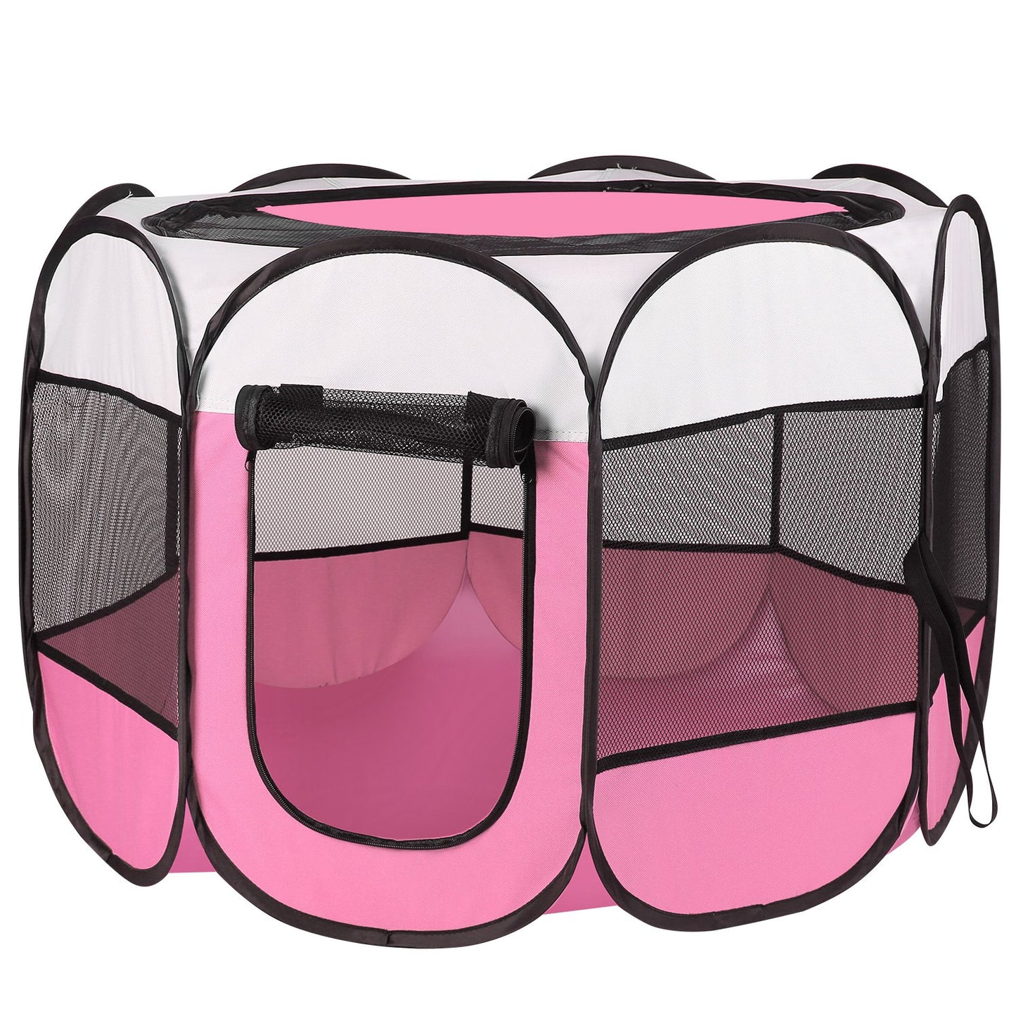 title:Fresh Fab Finds Portable Foldable Pet Tent Exercise Pen Kennel Removable Zipper Top and Bottom Water Resistant Indoor Outdoor Use For Dogs Cats Other Pets;color:Pink