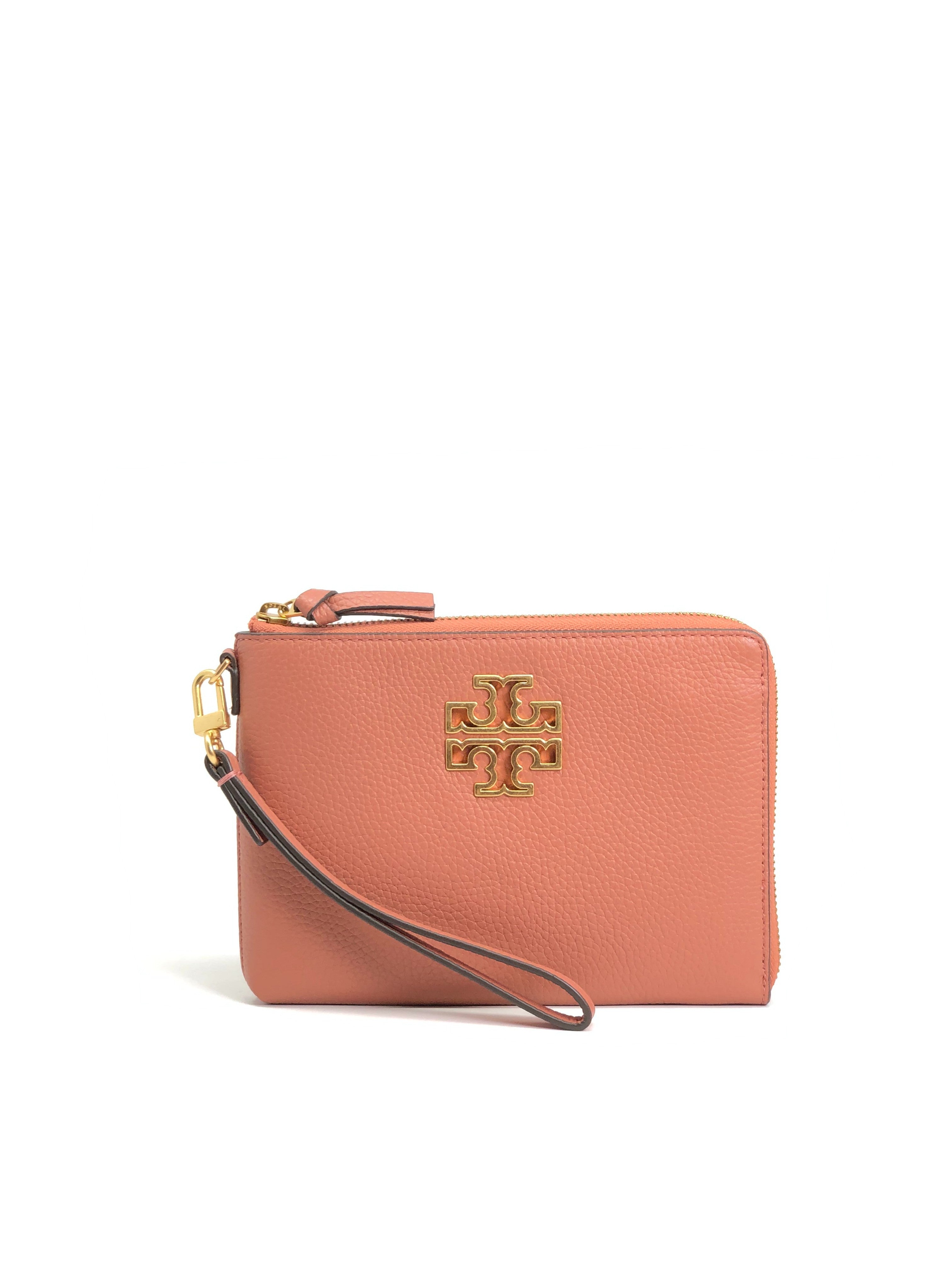 Tory burch britten discount large zip pouch