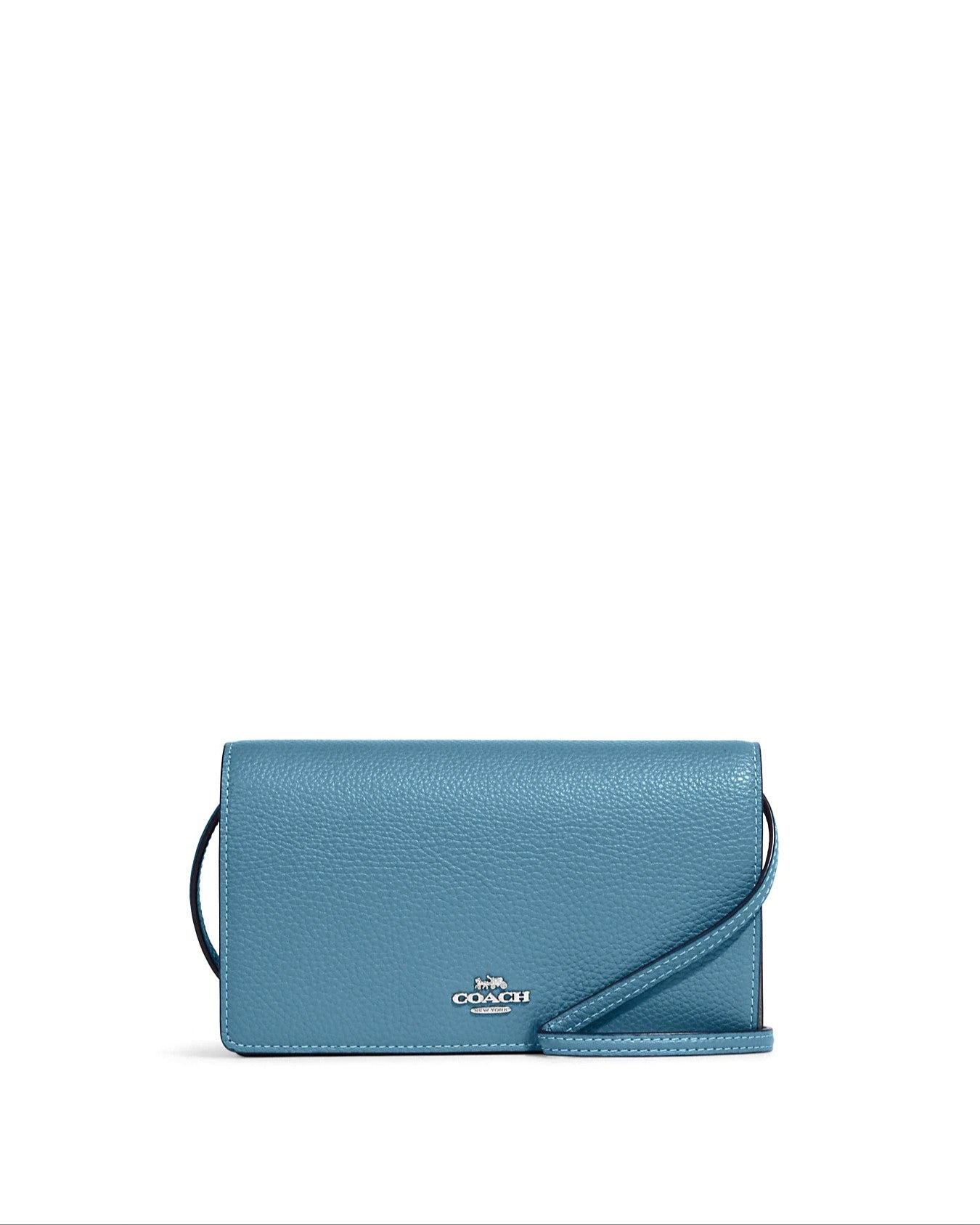 title:Coach Anna Foldover Clutch Crossbody;color:Pacific Blue