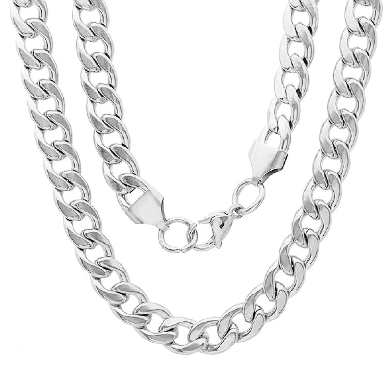 SteelTime Classic Cuban Link Chain Necklace