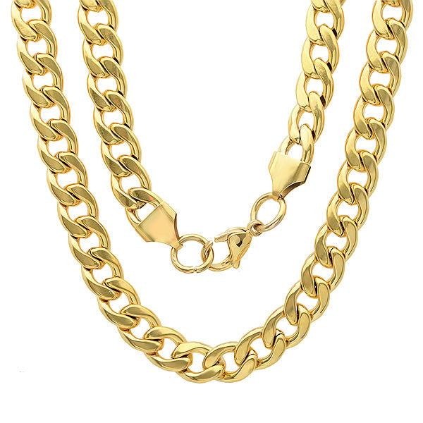 SteelTime Classic Cuban Link Chain Necklace