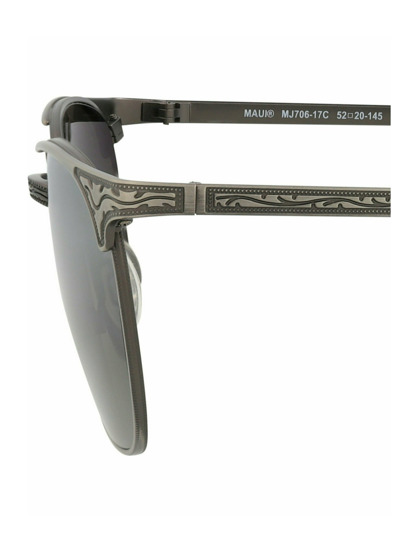 title:Maui Jim Square-Frame Monel Sunglasses;color:Pewter Pewter Grey