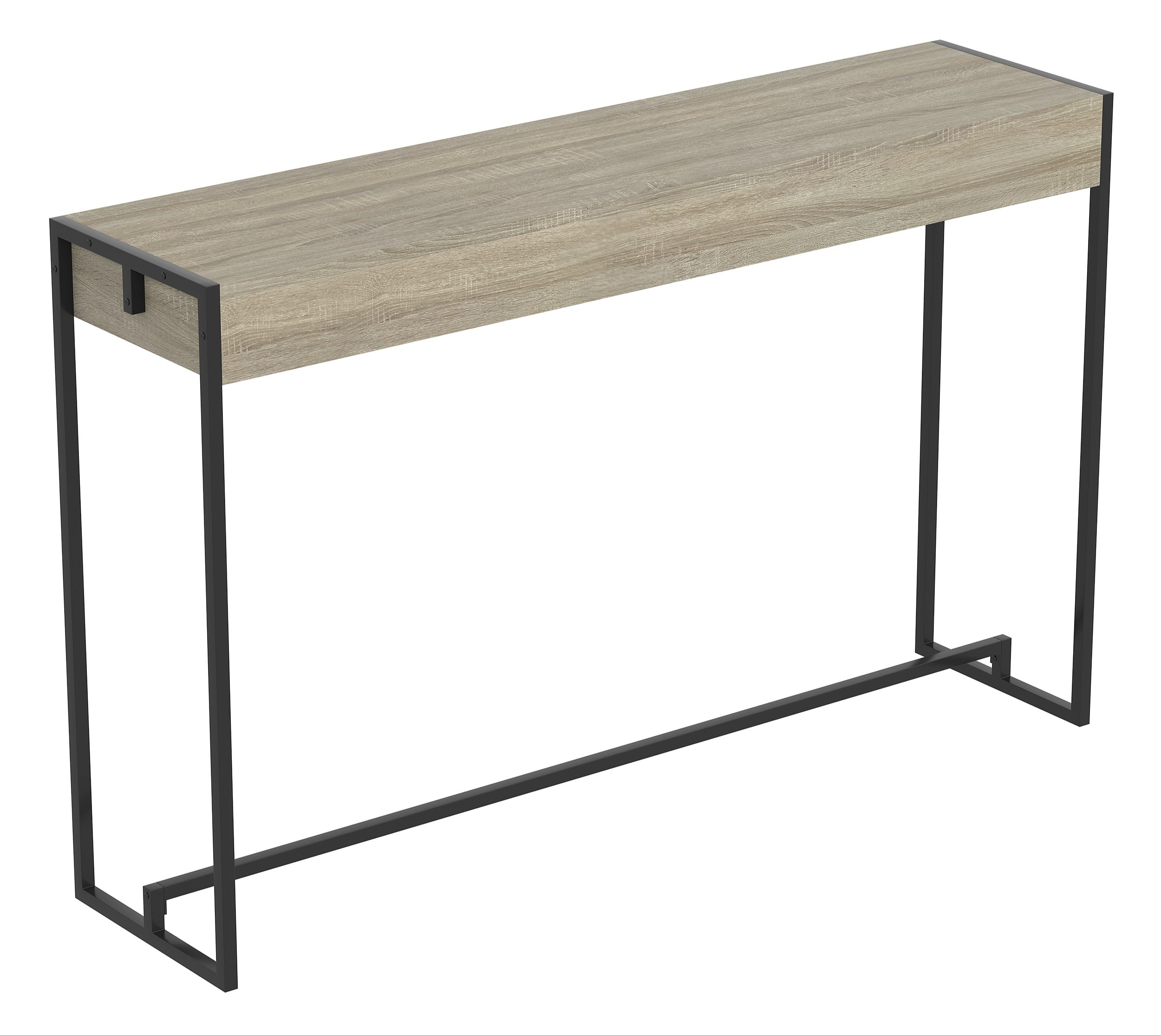 title:Safdie & Co. Console Table 47L Dark Taupe Black Metal;color:Taupe