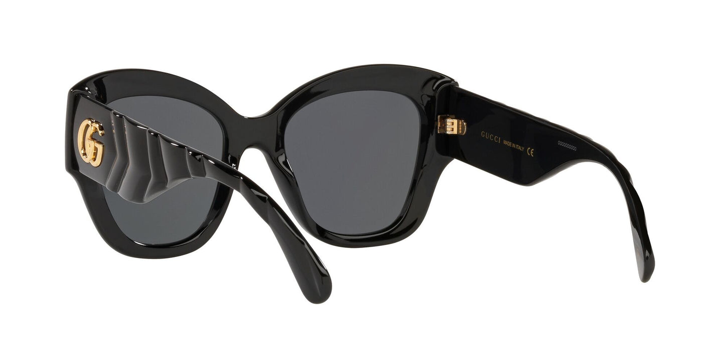 Gucci Cat-Eye Sunglasses Black/Grey 53mm