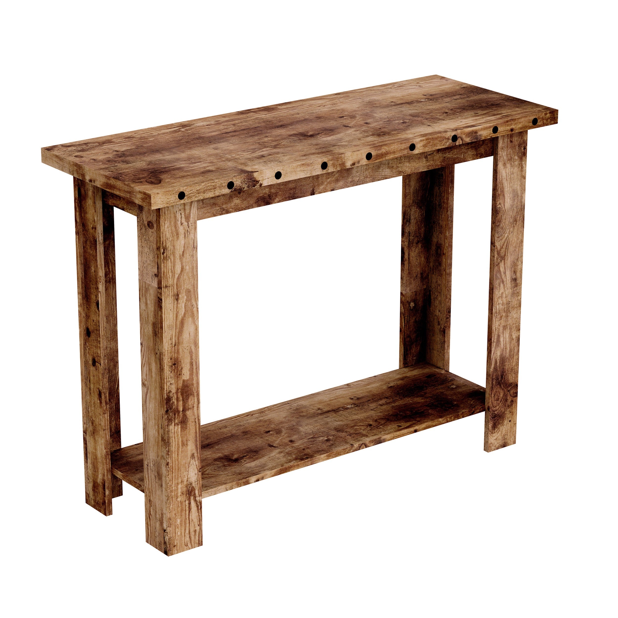 title:Safdie & Co. Console Table 39L Brown Reclaimed Wood 1 Shelf;color:Brown