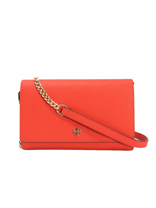 title:Tory Burch Bright Samba Emerson Chain Wallet;color:Bright Samba