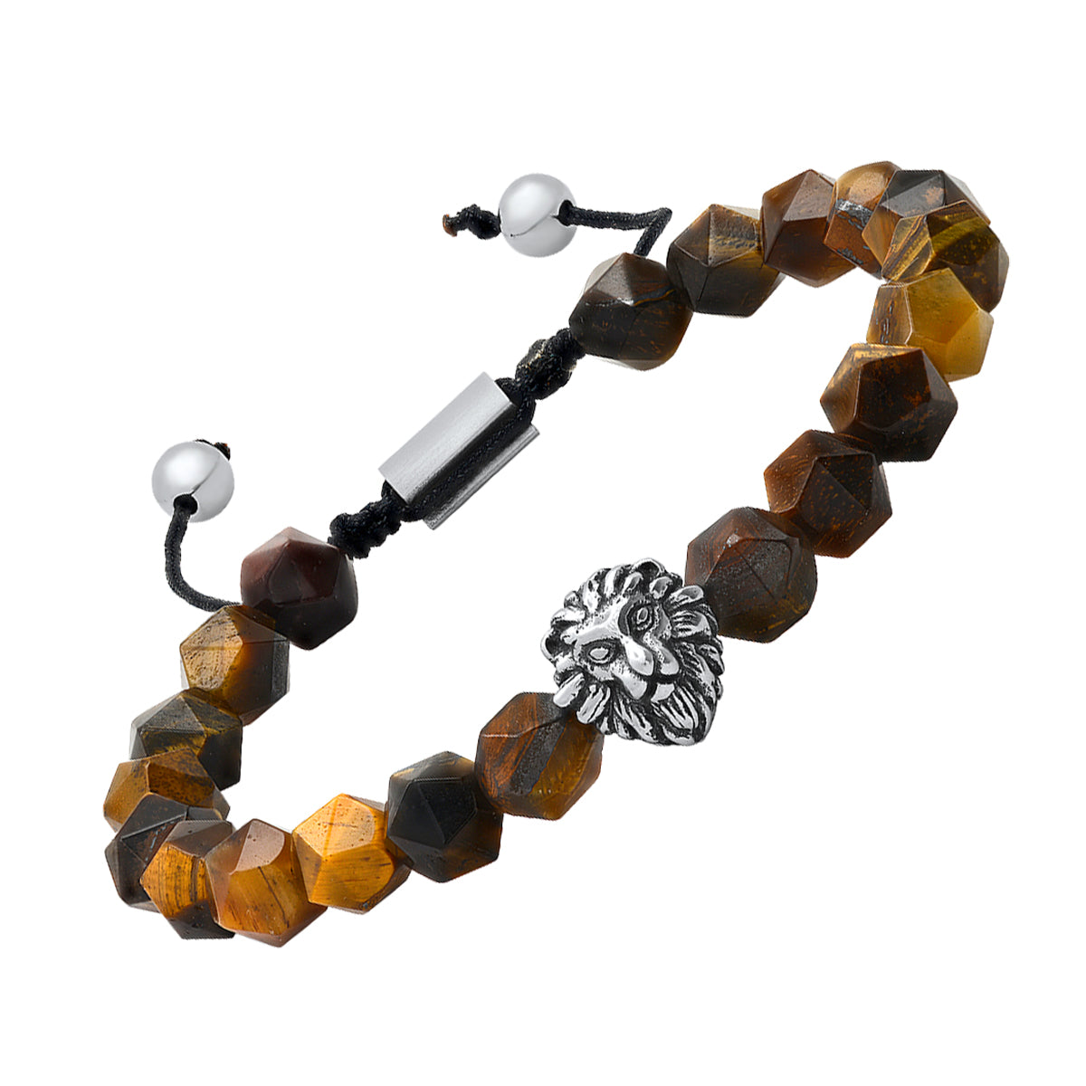 Lion's Head Tiger Eye Hex Bracelet